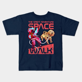 Cool Tees Pet Astronaut Dog in Space Kids T-Shirt